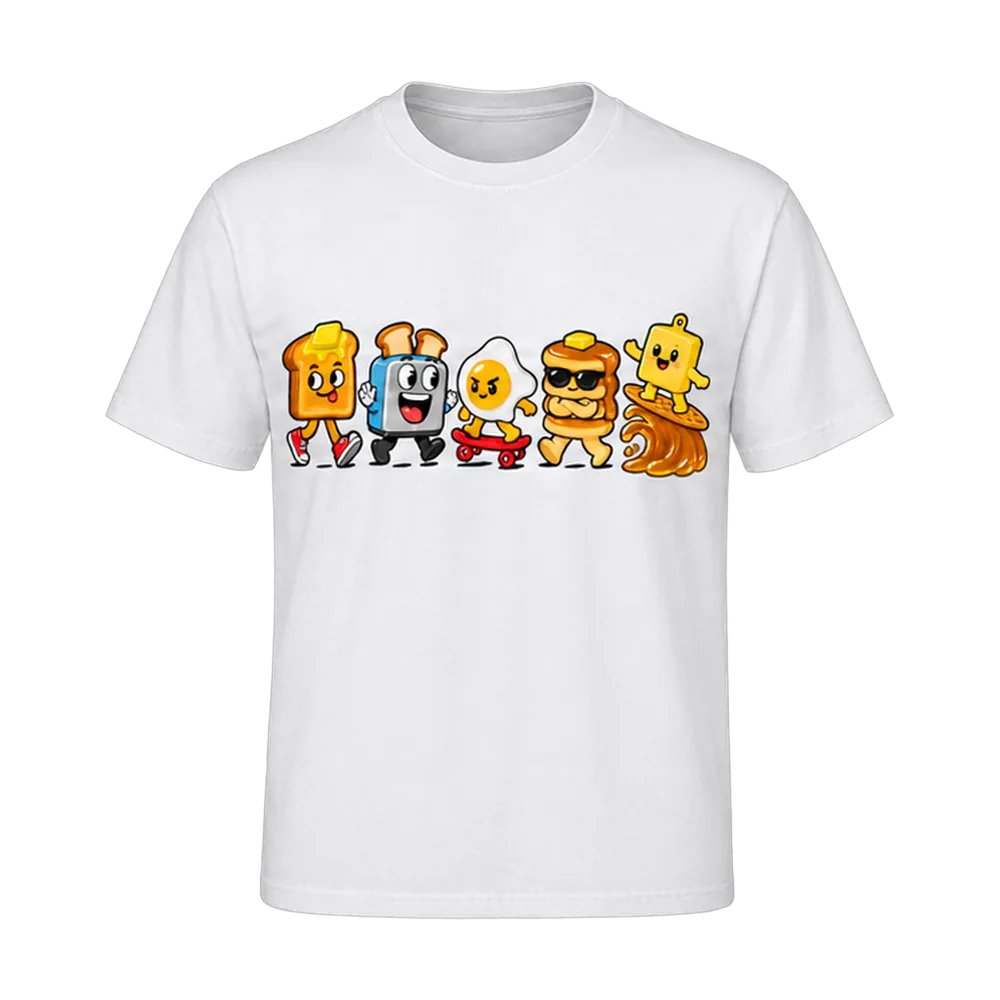 Breakfast Riot Parade Tee, back or side view