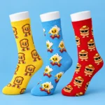Breakfast Riot Socks, 3 Pairs, back or side view