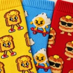 Breakfast Riot Socks, 3 Pairs close up