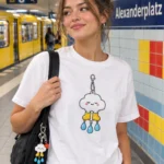 Cloud in Wellies Tee worn or in use