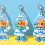 Goldfish Astronaut in PVC, acrylic and plush