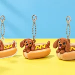 Hot Dog Dog in PVC, acrylic and plush