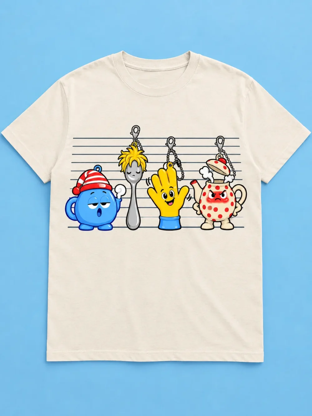 Kitchen Drawer Line-up Tee, front view