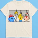 Kitchen Drawer Line-up Tee, front view