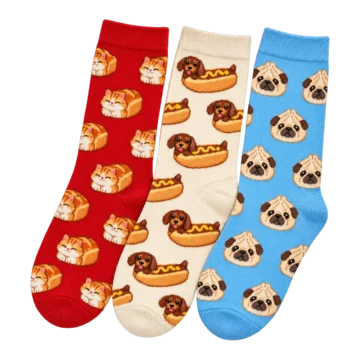 Odd Pets Socks, 3 Pairs, back or side view