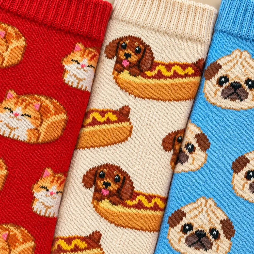 Odd Pets Socks, 3 Pairs close up