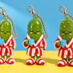 Pickle in a Bathrobe in PVC, acrylic and plush