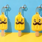 Popsicle Moustache in PVC, acrylic and plush