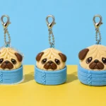 Pug Dumpling in PVC, acrylic and plush