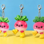 Radish in Wellies in PVC, acrylic and plush