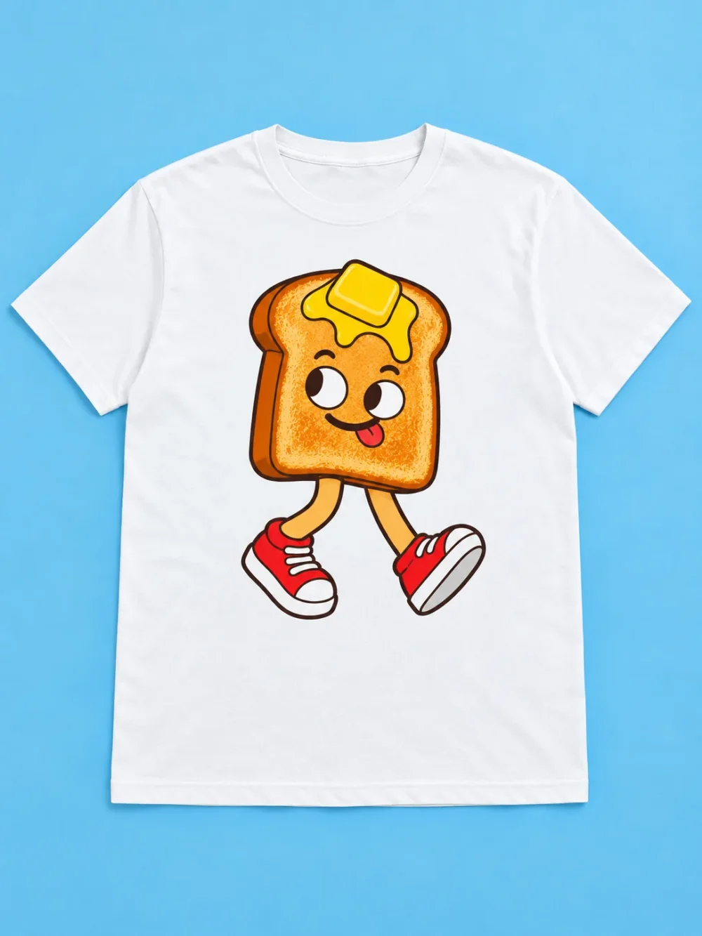 Toast on Legs Tee, front view