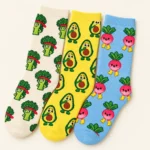 Veg Out Socks, 3 Pairs, front view